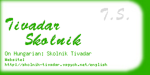 tivadar skolnik business card